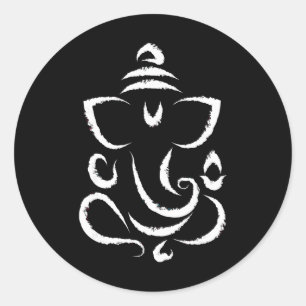 Yoga Hinduismus Indische Meditation Deepavali Diwa Runder Aufkleber