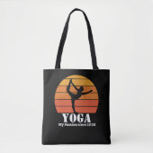 Yoga Hobby Retro Sunset Personalize Tasche (Vorderseite)