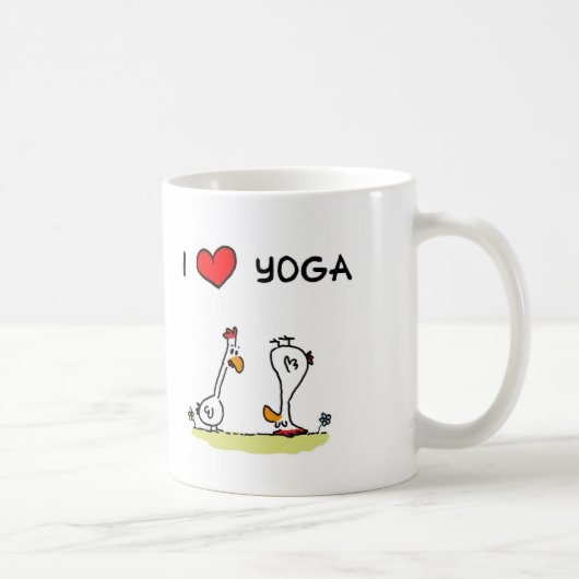 Yoga-Hühner Kaffeetasse (Rechts)