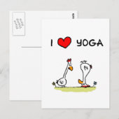 Yoga-Hühner Postkarte (Vorne/Hinten)