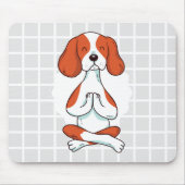 Yoga-Hund auf Raster-Mauspad Mousepad (Vorne)