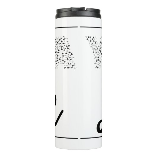 Yoga-Hydroflasche Thermosbecher (Rückseite)