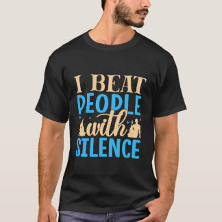 Yoga Ich schlage Menschen mit Stille Lustiges Yoga T-Shirt