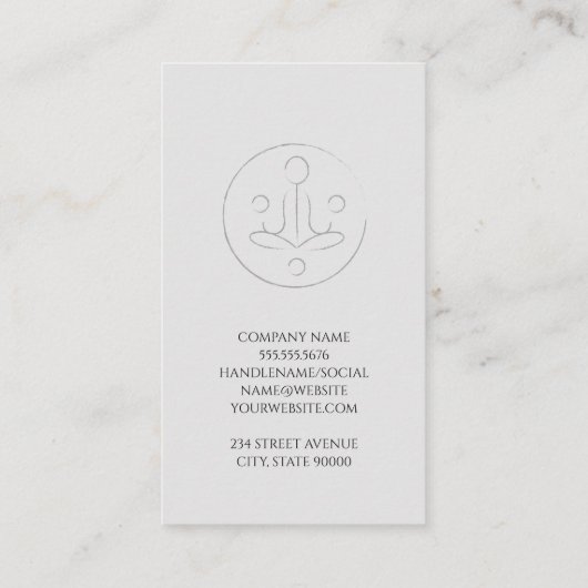 Yoga Icon | Hintergrund | Aroma-Öle Visitenkarte (Rückseite)