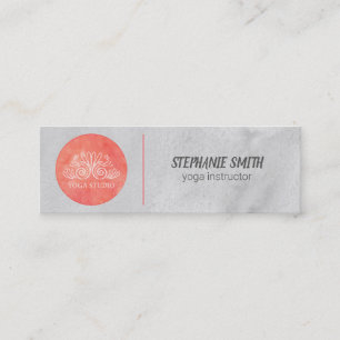 Yoga Icon   Wasserfarbe Mini Visitenkarte