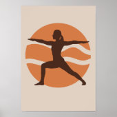Yoga Illustration - Entspannendes und gedankliches Poster (Vorne)