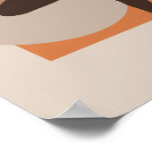 Yoga Illustration - Ruhe und gedankliches Design Poster (Ecke)