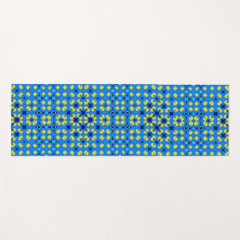 Yoga im Stile von Blau und Gelb Yogamatte