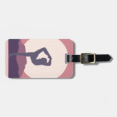 Yoga in Lila Gepäckanhänger (Vorderseite horizontal)