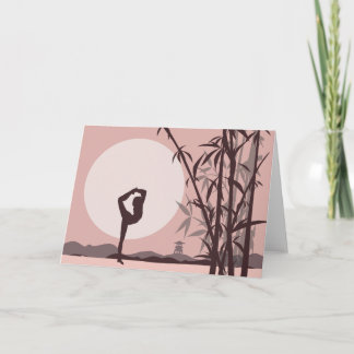 Yoga in Pink Notecards Karte