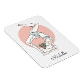 Yoga-individuelle Name-Magnet Magnet (Rechte Seite)