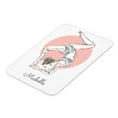 Yoga-individuelle Name-Magnet Magnet (Linke Seite)