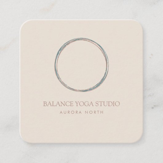 Yoga-Individuelle Name Quadratische Visitenkarte (Vorderseite)
