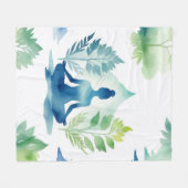 Yoga-Inspiriert Startschuss für Frauenwellness Fleecedecke (Vorderseite (Horizontal))