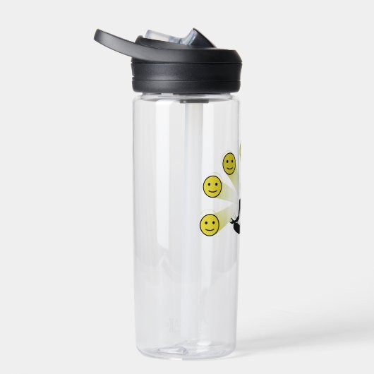 Yoga-Inspiriert Wasserflasche mit Smiley Design Trinkflasche (Rechts)