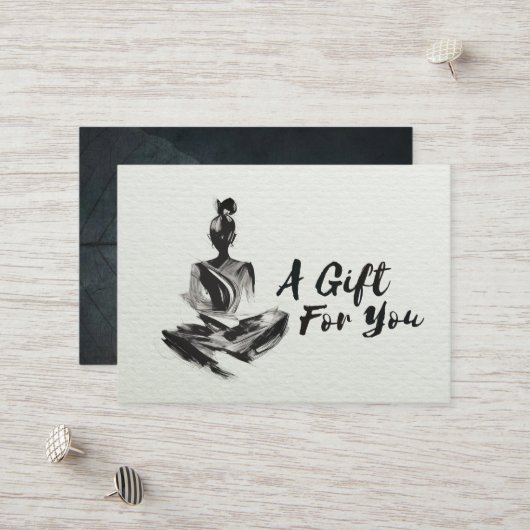 Yoga Instructo Lotus Meditation - Geschenkgutschei Rabattkarte (Vorderseite/Rückseite Beispiel)