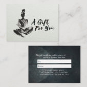 Yoga Instructo Lotus Meditation - Geschenkgutschei Rabattkarte (Vorne/Hinten)