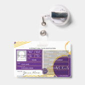 Yoga Instructor Abzeichen Ausweis (Rückseite mit Ausziehbar)