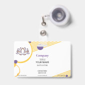 Yoga Instructor Abzeichen Ausweis (Vorderseite mit Ausziehbar)