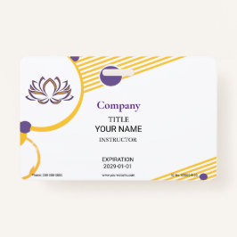 Yoga Instructor Abzeichen Ausweis