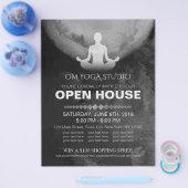 Yoga Instructor B&W Meditation Pose ZEN Open House Flyer (Einzeln)