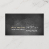 Yoga Instructor Black & Gold Meditation ZEN Symbol Visitenkarte (Rückseite)