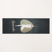 Yoga Instructor Black & Gold Tree Pose Bodhi Leaf Yogamatte (Vorderseite (Horizontal))