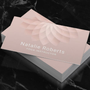 Yoga Instructor Blush Rose Gold Spirale Lotus Visitenkarte