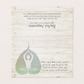 Yoga Instructor Bodhi Leaf Preisliste Ernennung Visitenkarten (Außenseite Aufgefaltet)