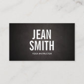 Yoga Instructor Bold Text Elegant Minimal Visitenkarte (Vorderseite)