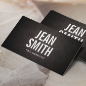 Yoga Instructor Bold Text Elegant Minimal Visitenkarte