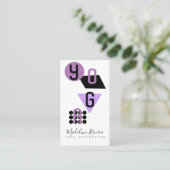 Yoga Instructor Business Card für geometrische For Visitenkarte (Stehend Vorderseite)