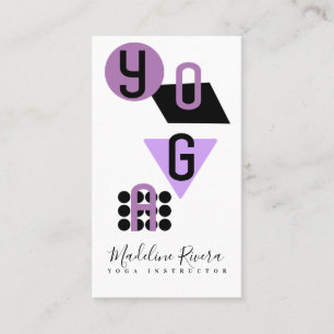 Yoga Instructor Business Card für geometrische For Visitenkarte