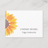 Yoga Instructor Business Card für moderne Sonnenbl Visitenkarte (Vorderseite)