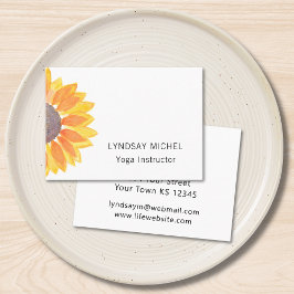 Yoga Instructor Business Card für moderne Sonnenbl Visitenkarte