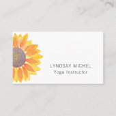 Yoga Instructor Business Card für moderne Sonnenbl Visitenkarte (Vorderseite)