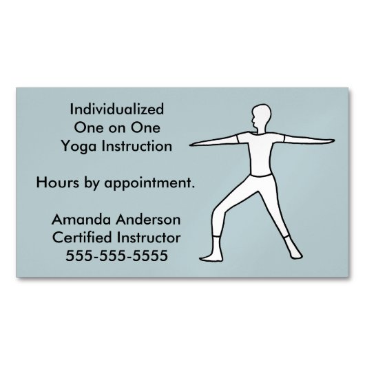 Yoga Instructor Business Card Magnete (Vorderseite)