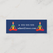 Yoga Instructor Business Card Mini Visitenkarte (Rückseite)