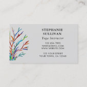 Yoga Instructor Business Card Visitenkarte (Rückseite)