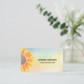 Yoga Instructor Business Card Visitenkarte (Stehend Vorderseite)