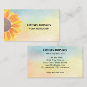 Yoga Instructor Business Card Visitenkarte (Vorne/Hinten)