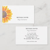 Yoga Instructor Business Card Visitenkarte (Vorne/Hinten)