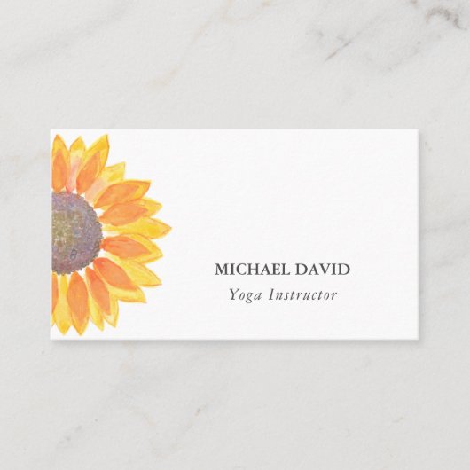 Yoga Instructor Business Card Visitenkarte (Vorderseite)