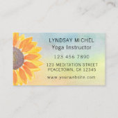 Yoga Instructor Business Card Visitenkarte (Vorderseite)