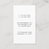 Yoga Instructor Business Card Visitenkarte (Rückseite)