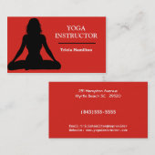 Yoga Instructor Business Card Visitenkarte (Vorne/Hinten)