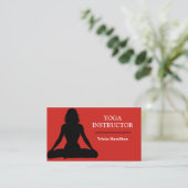 Yoga Instructor Business Card Visitenkarte (Stehend Vorderseite)