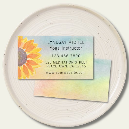 Yoga Instructor Business Card Visitenkarte