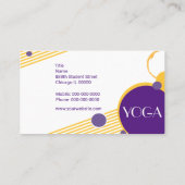 Yoga Instructor Business Card Visitenkarte (Rückseite)