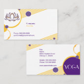 Yoga Instructor Business Card Visitenkarte (Vorne/Hinten)